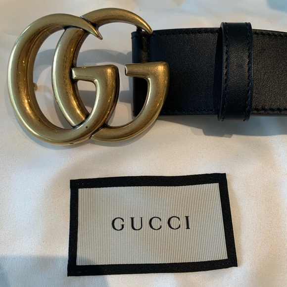 !!SOLD๐ฐ!! Gucci Leather belt Double G buckle. - Picture 6 of 12